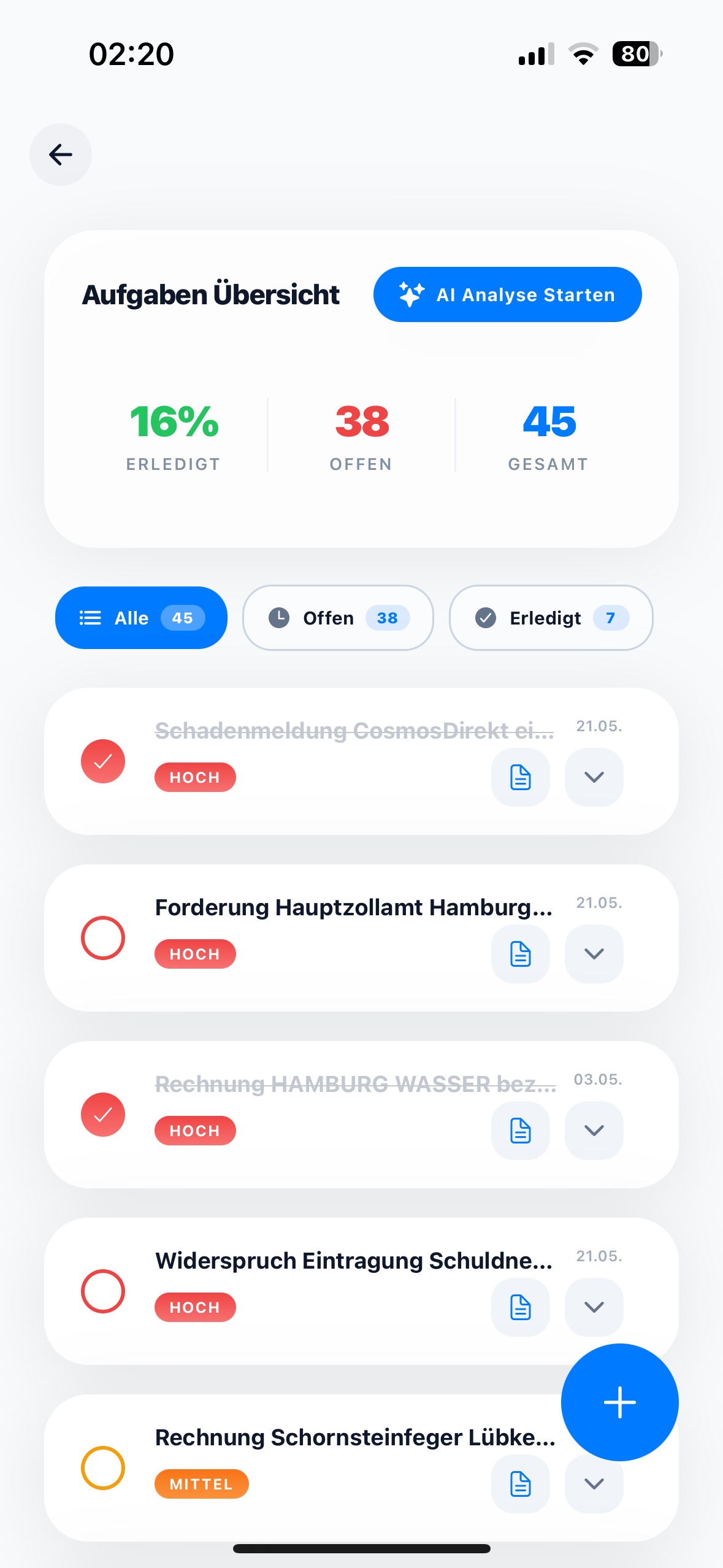 DocsAI Dokument hinzufügen Modal